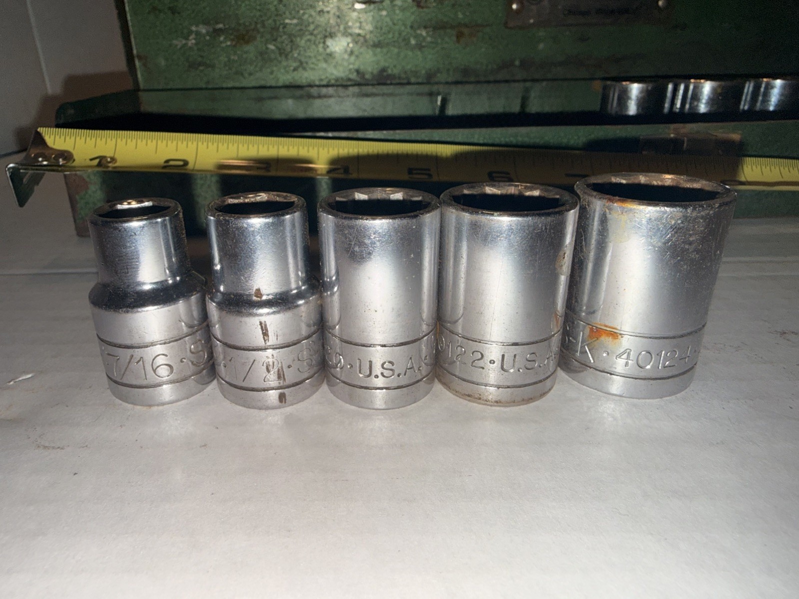 SK Hand Tools standard Chrome Socket set mixed sizes see pictures
