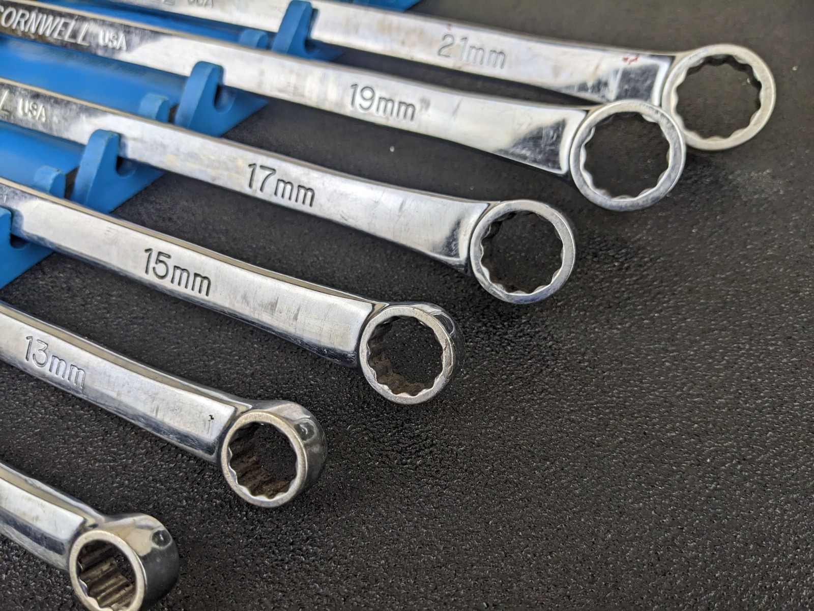 #bn786 Cornwell WBWMLOHP7ST Long Metric MM Box End Wrench Set 12 pt 8mm to 22mm