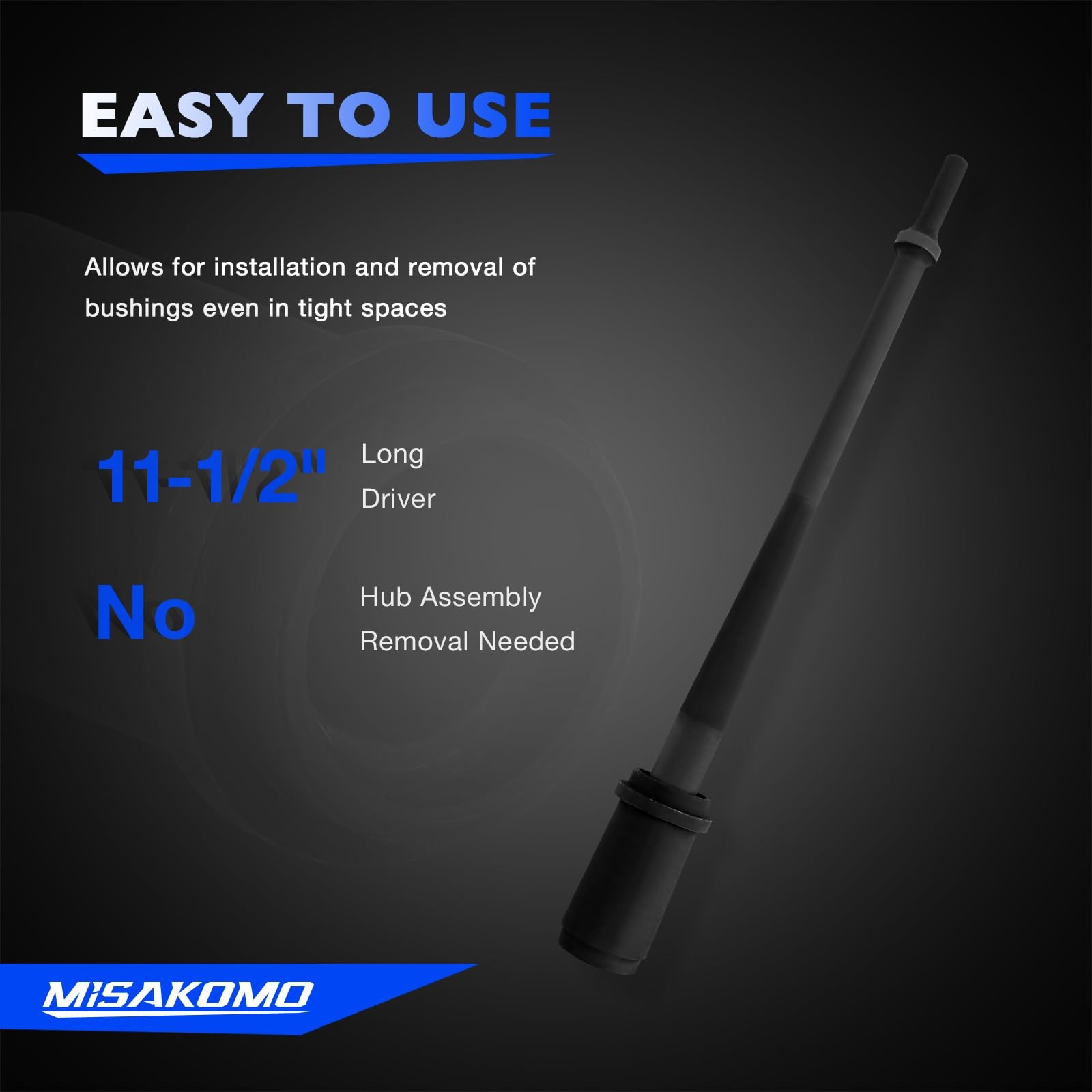 Misakomo 29090 Truck Brake Anchor Pin Bushing Driver Kit – 29090, black
