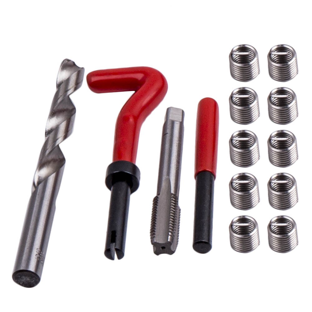 131x Thread Repair Tool Kit Stripped M5 M6 M8 M10/M12 Wire Thread Inserts