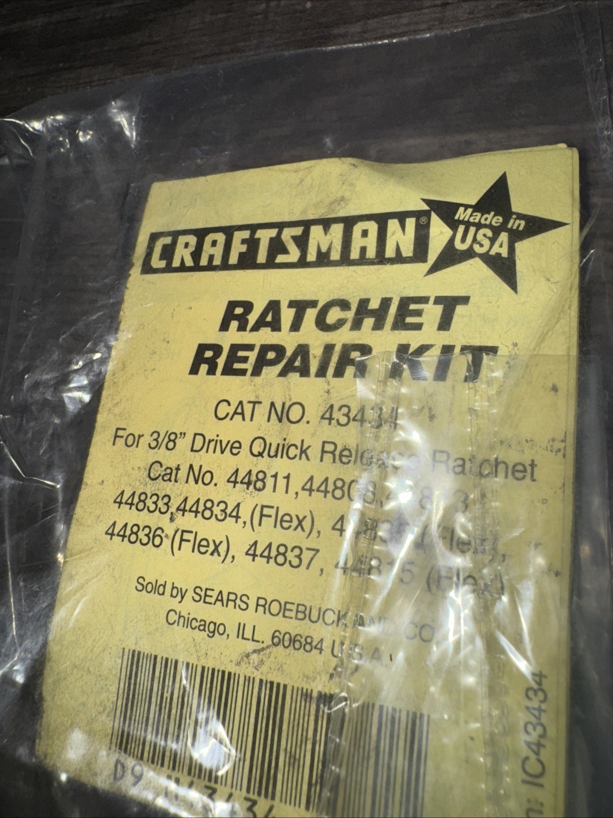 NEW OEM Sears Craftsman USA 43434 Ratchet Repair Kit 44808 44811 Quick Teardrop