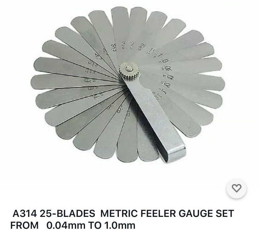 Feeler Gauge CTA 25 Blade Set A314 and 17 Blade Mini A322 2 Packs Lot