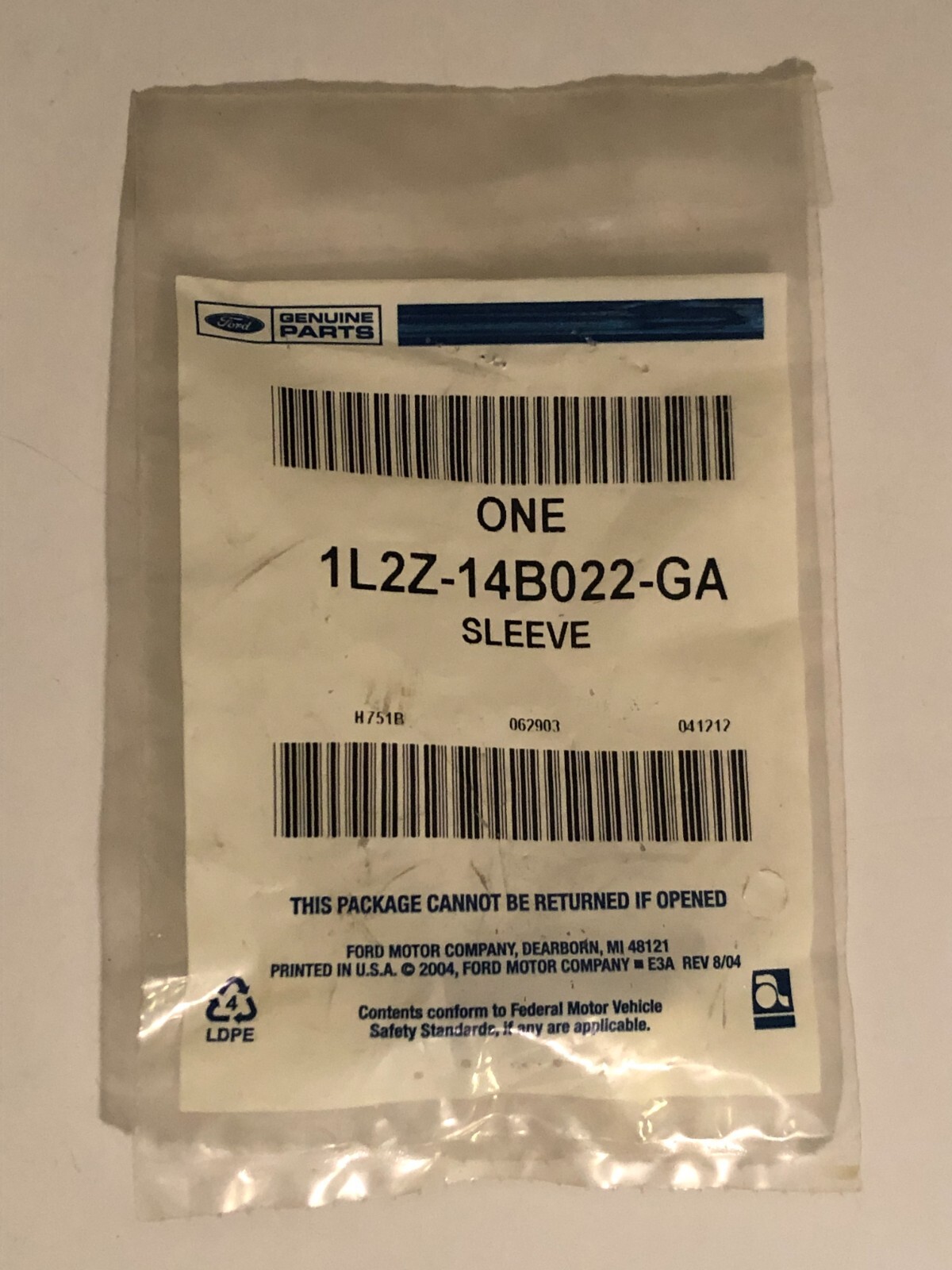 NEW FORD Genuine OEM 1L2Z-14B022-GA SRS Wiring Connector Sleeve NOS