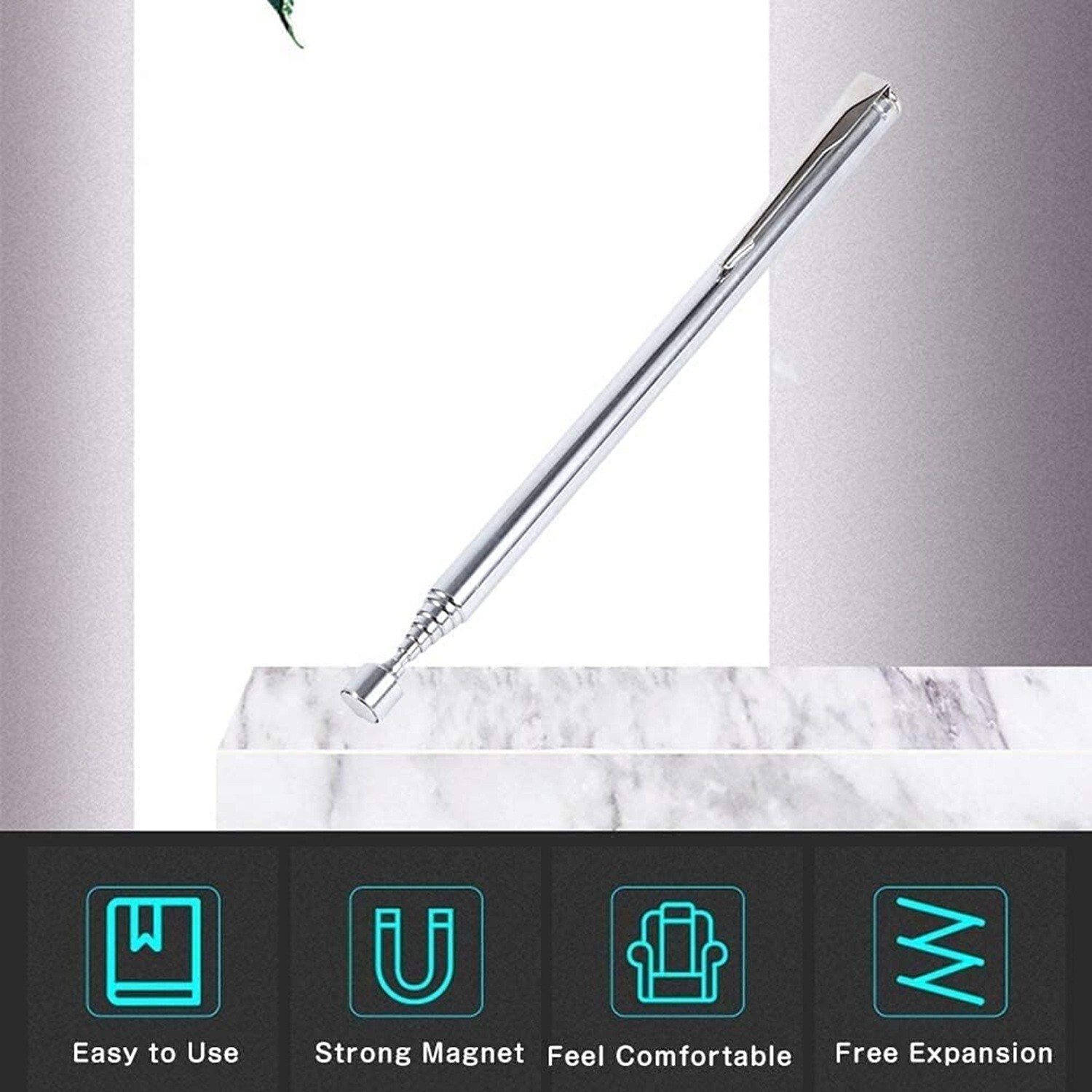 Telescopic Magnetic Pick Up Tool Long Reaching Extendable Extending 3lb Pen UK
