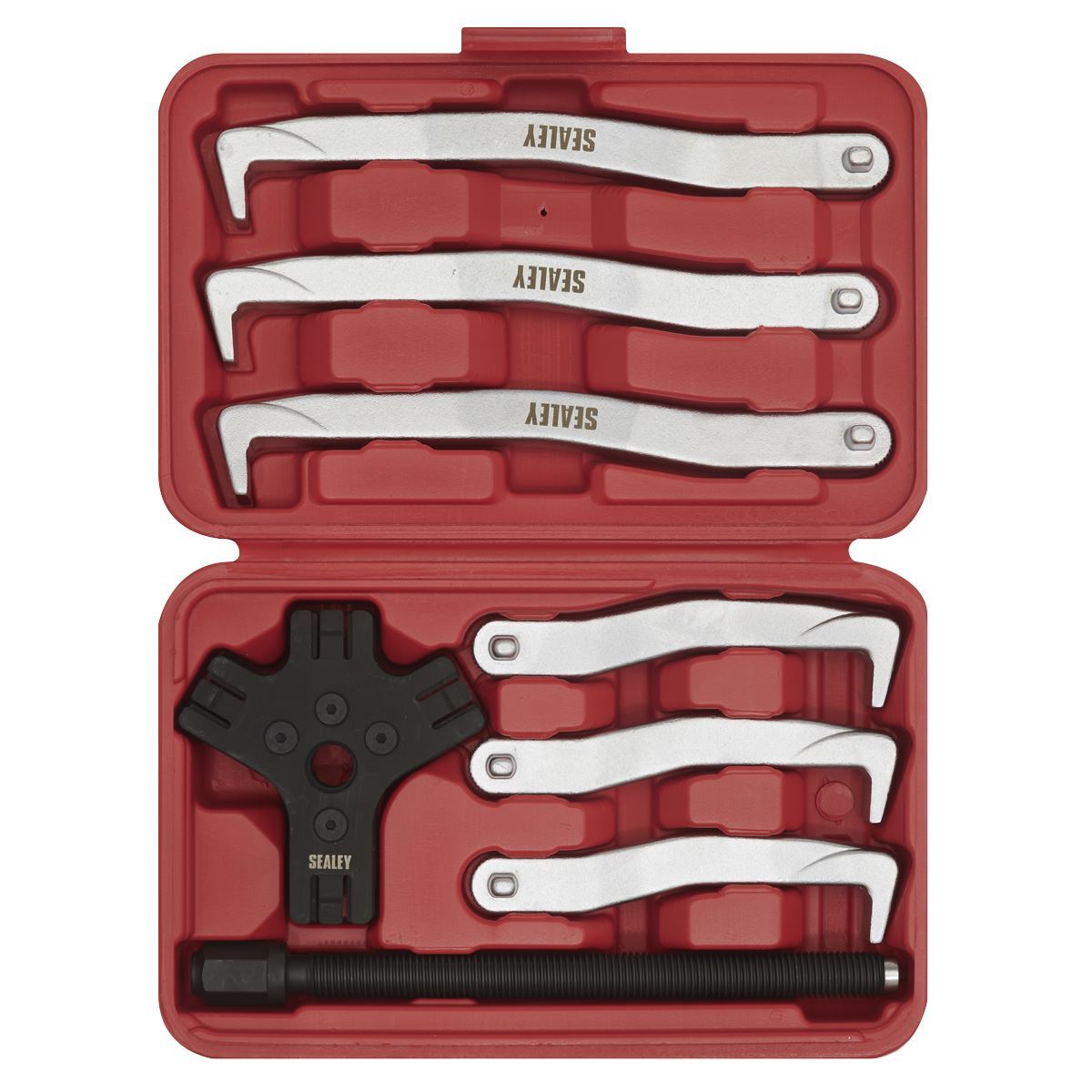 Sealey Puller Set 8pc Fast Action Twin/Triple Leg Reversible 150 & 220mm