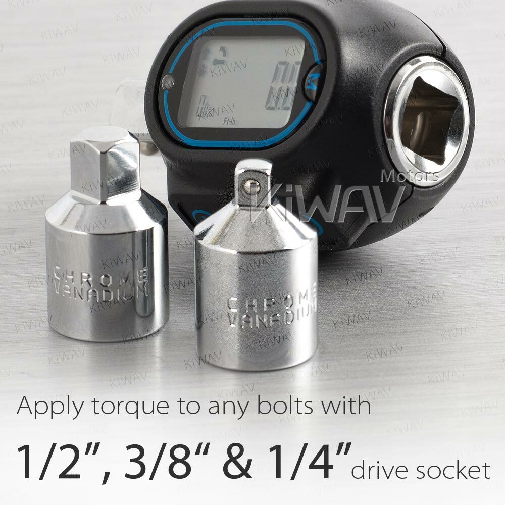 VAWiK Digital Torque Adapter rotatable display buzzer led alert with case