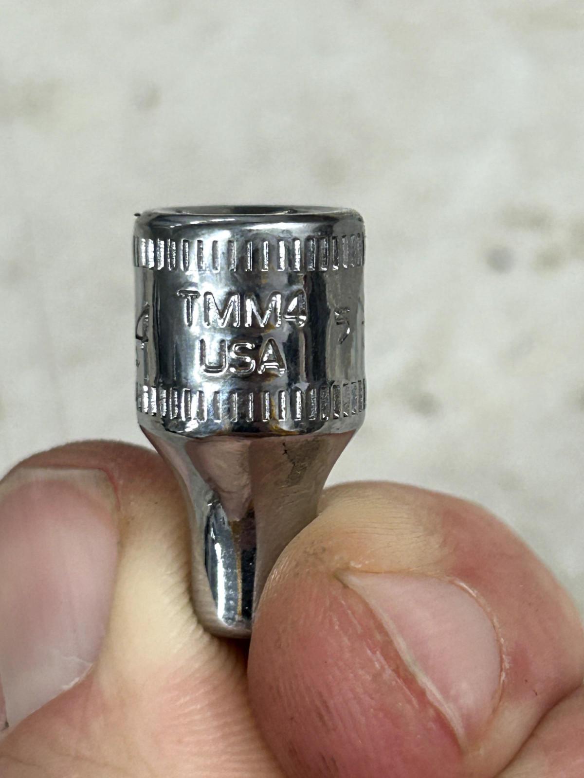 Snap On 1/4″ Drive 4mm Metric Shallow 6 Point Socket TMM4