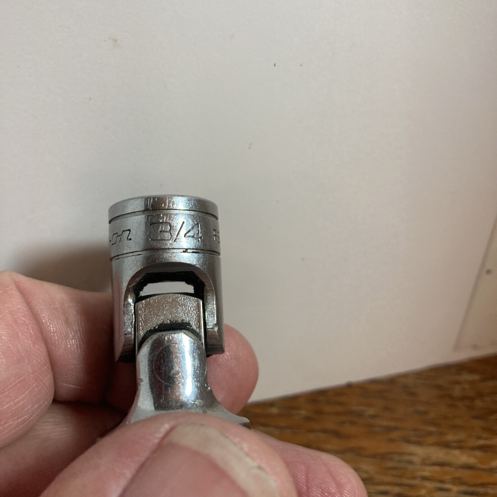 Snap On Tools FS24 3/8 Drive 3/4 Chrome Swivel 6 Point Socket