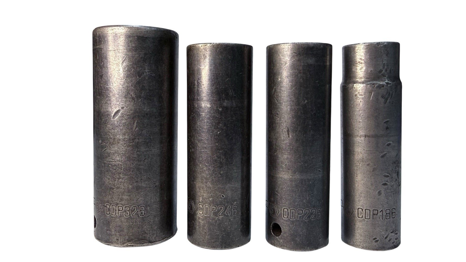 Matco 1/2” Drive Deep Impact Socket Set 6 Point Lot Of 4 1” 3/4” 11/16” 9/16”