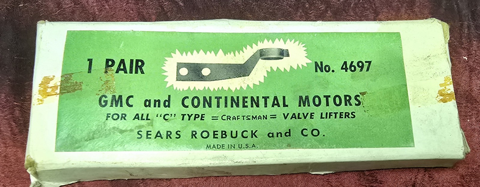 Craftsman Vintage Valve Lifters Pair 4697 GMC Continental Type C Sear Robuck NOS