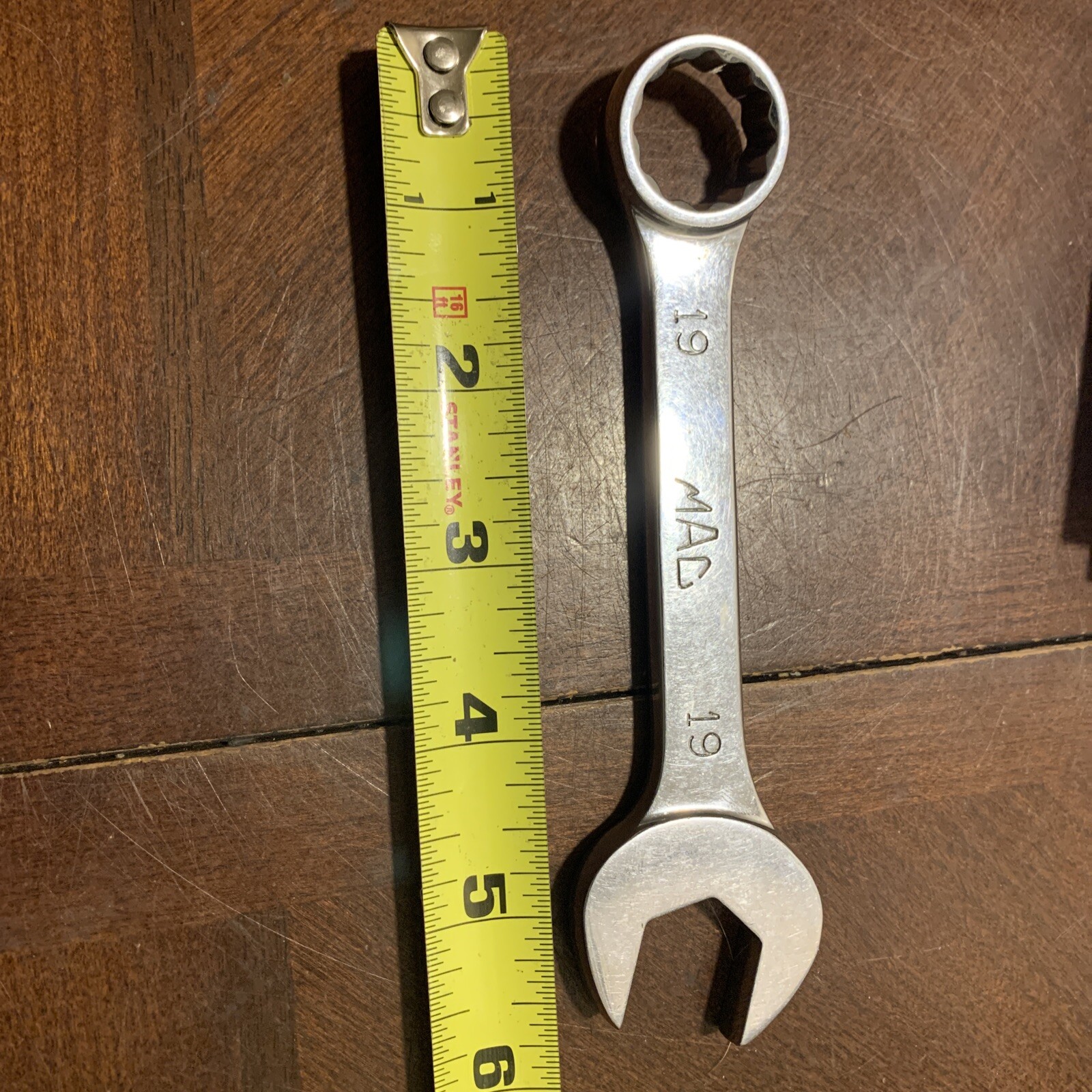 Mac TOOLS USA SHORT WRENCH VINTAGE METRIC STUBBY 19mm CS219MMR 12PT Spanner V3