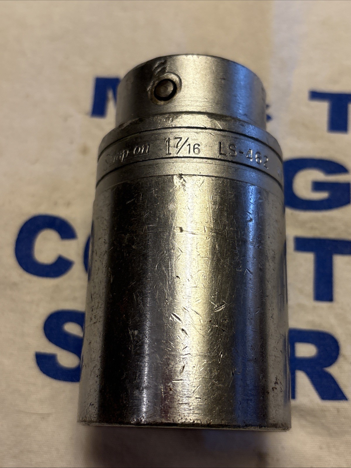 Vintage Snap-on Tools USA 3/4″ Drive 6pt 1-7/16″ Deep Chrome Socket LS-462