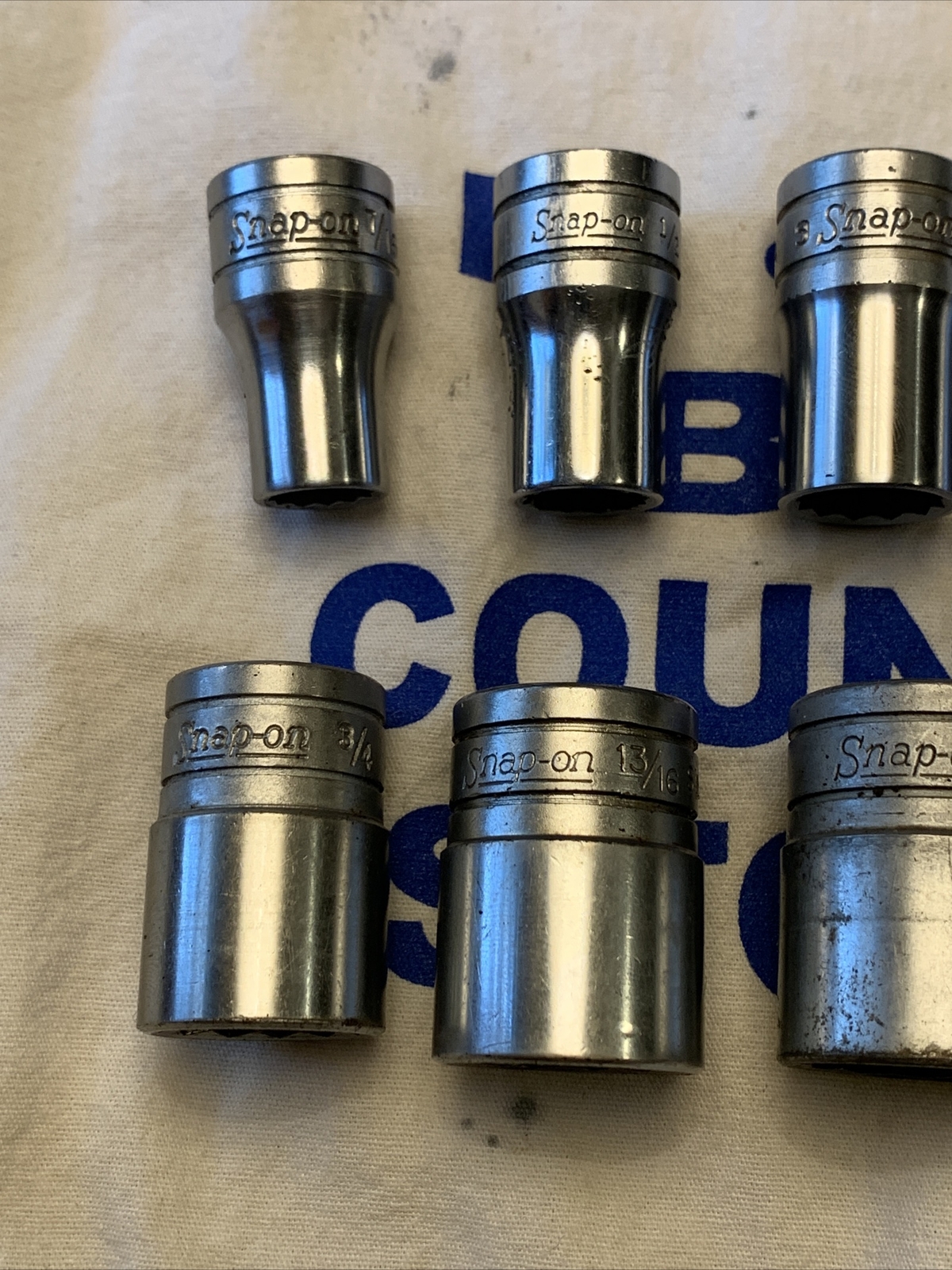 Snap-on 1/2″ Drive 10pc SAE 7/16″ to 1″ 12pt Shallow Socket Set SW Series