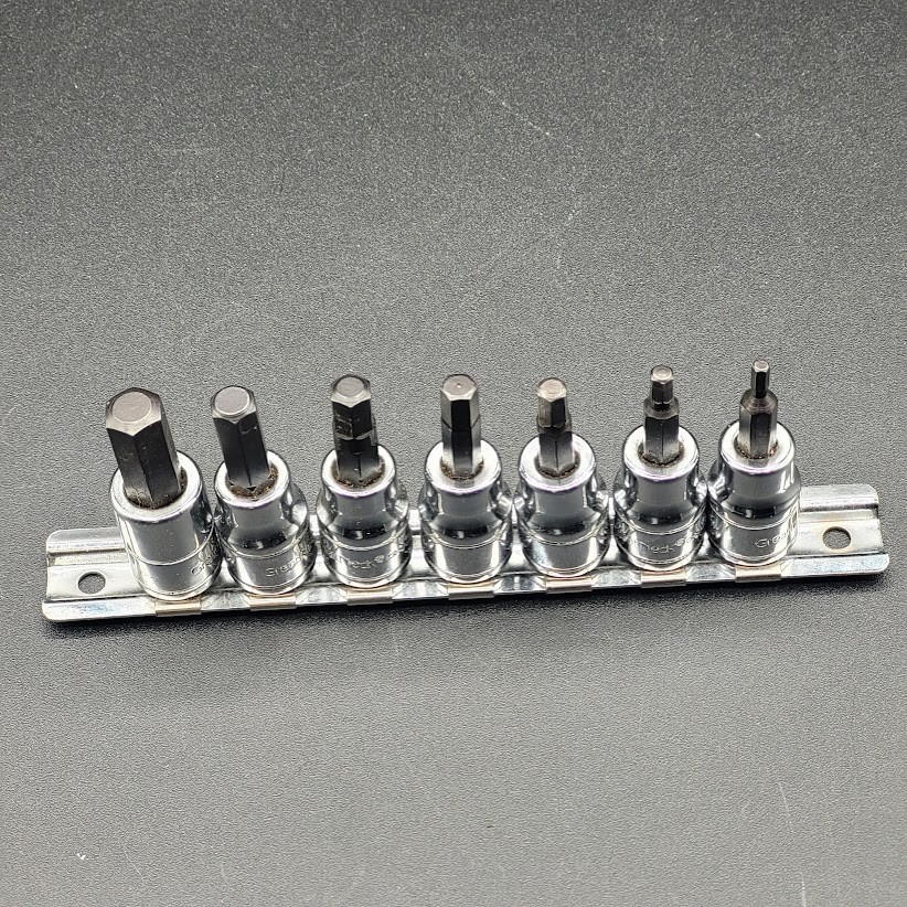 GreatNeck Metric 7-PCs Hex Socket Set 3mm, 4mm, 5mm, 6mm, 7mm, 8mm, 10mm