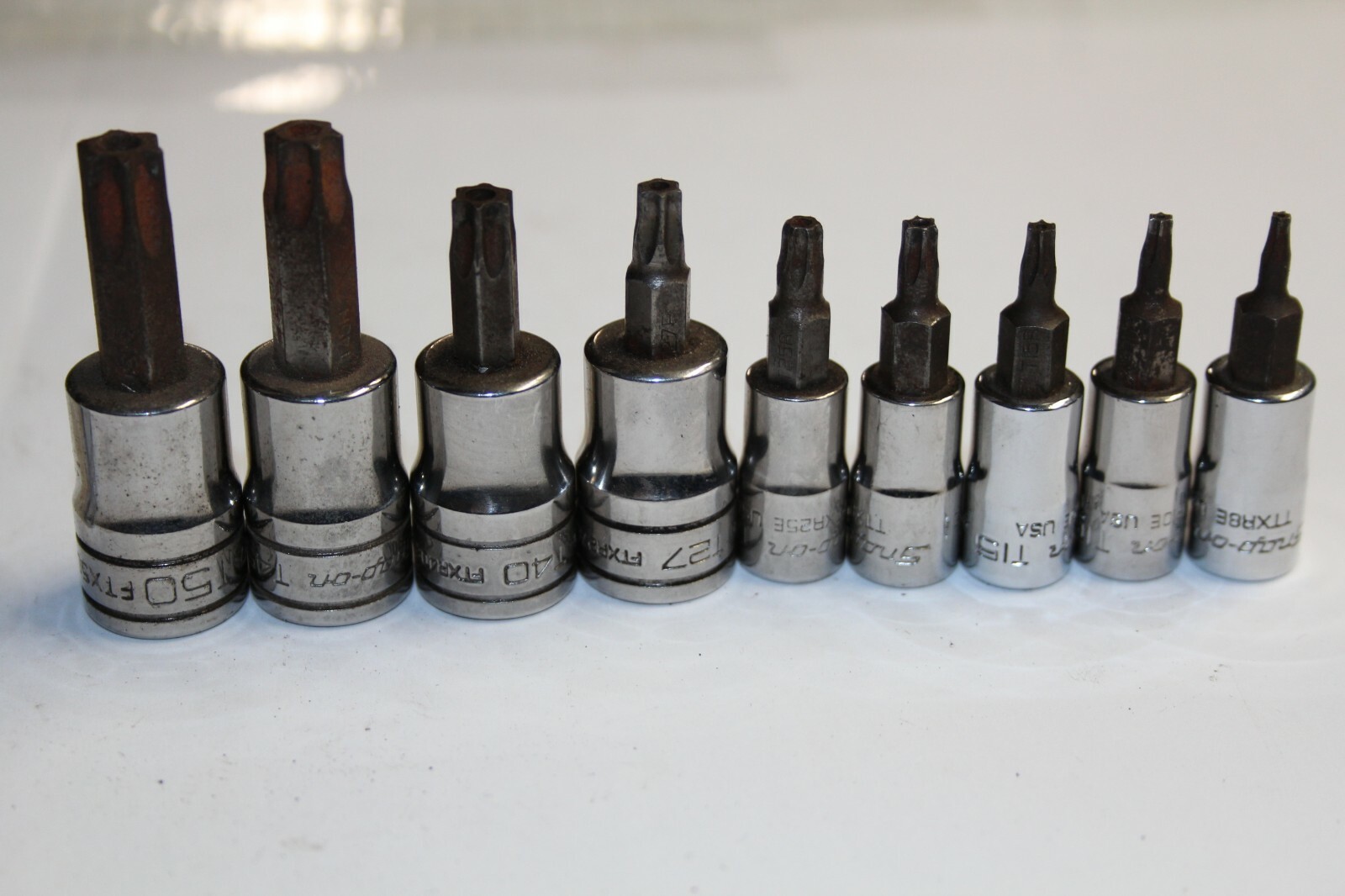 SNAP-ON TOOLS 1/4″ 3/8″ DRIVE TORX Tamper-Resistant Socket Driver LOT 18pcs USA