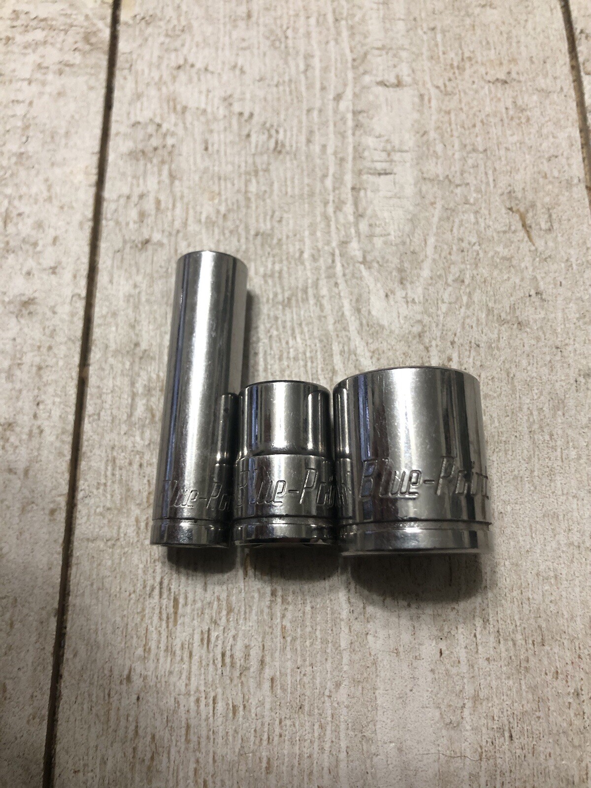 Blue Point By Snap On -Lot Of 3 SAE Sockets,3/8” 1/4” Drive 6 point