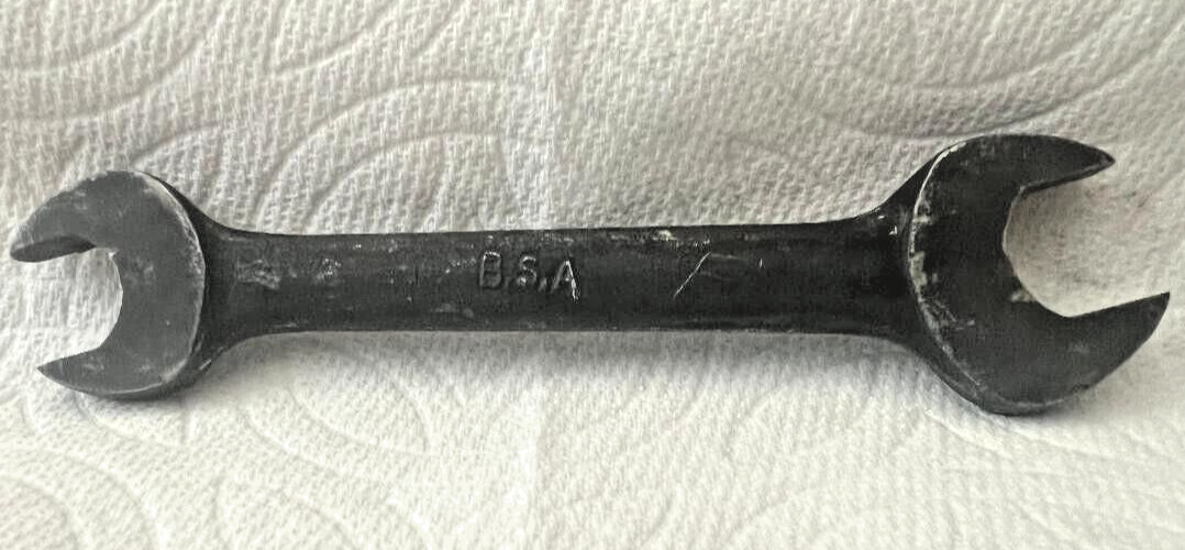 VINTAGE BSA Motorcycle Spanner 1/4 W & 5/16 W, 07-3028. (WR-6)