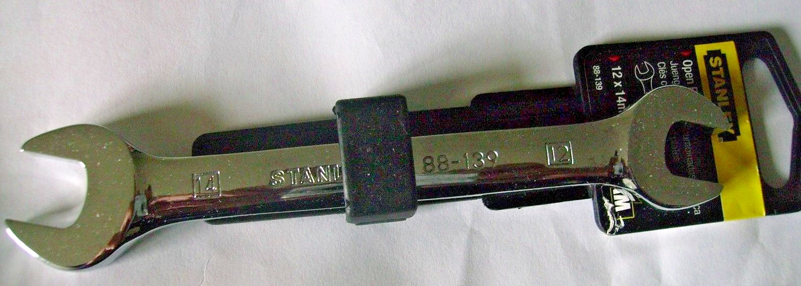 New Stanley 12x14mm Double Open End Wrench