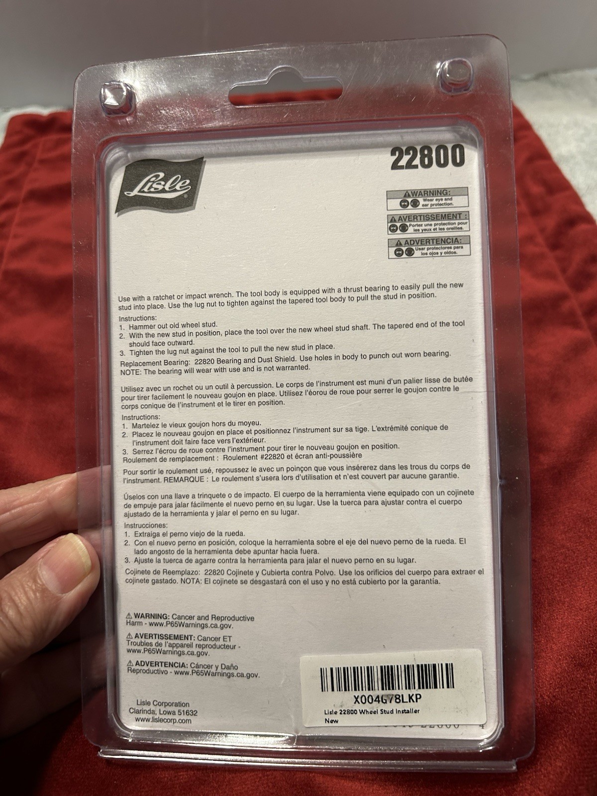 LISLE Tools 22800 Wheel Stud Installer