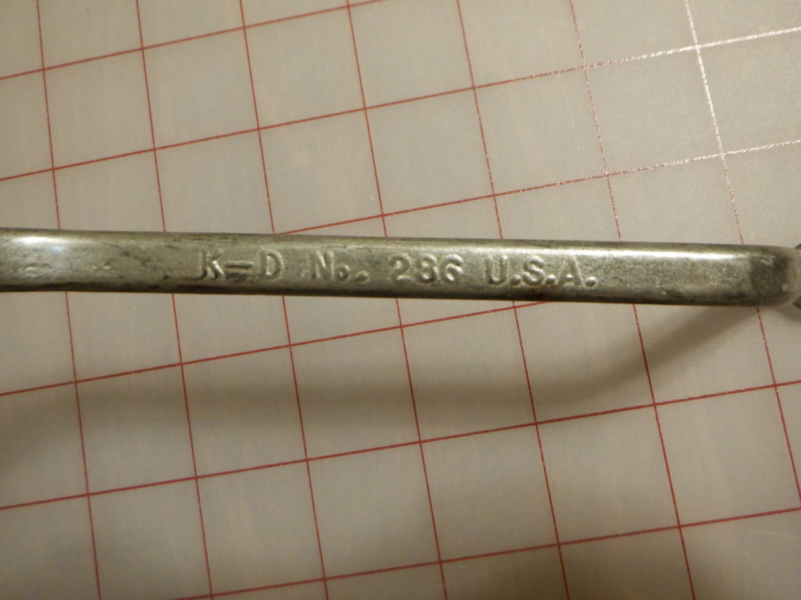 K-D 286 Deep Offset Brake Bleeder Box Wrench Tool 3/8” 6pt x 7/16” 12pt USA
