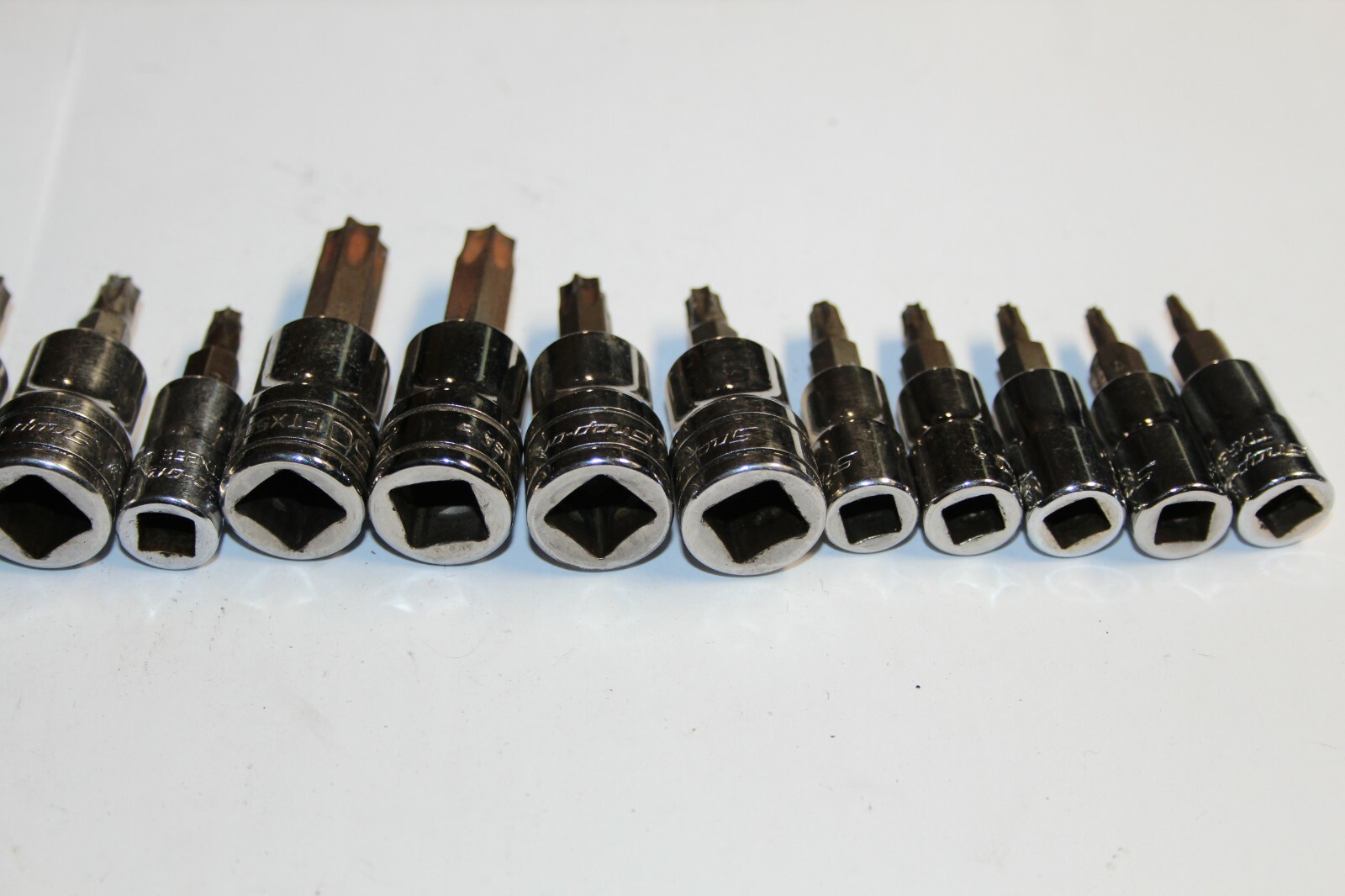 SNAP-ON TOOLS 1/4″ 3/8″ DRIVE TORX Tamper-Resistant Socket Driver LOT 18pcs USA