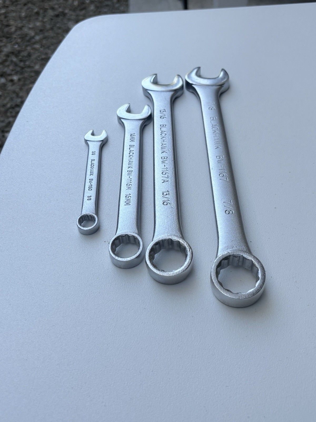Lot of 4 Blackhawk Combination Wrenches BW-1160 BW-1116M BW-1167 USA Made
