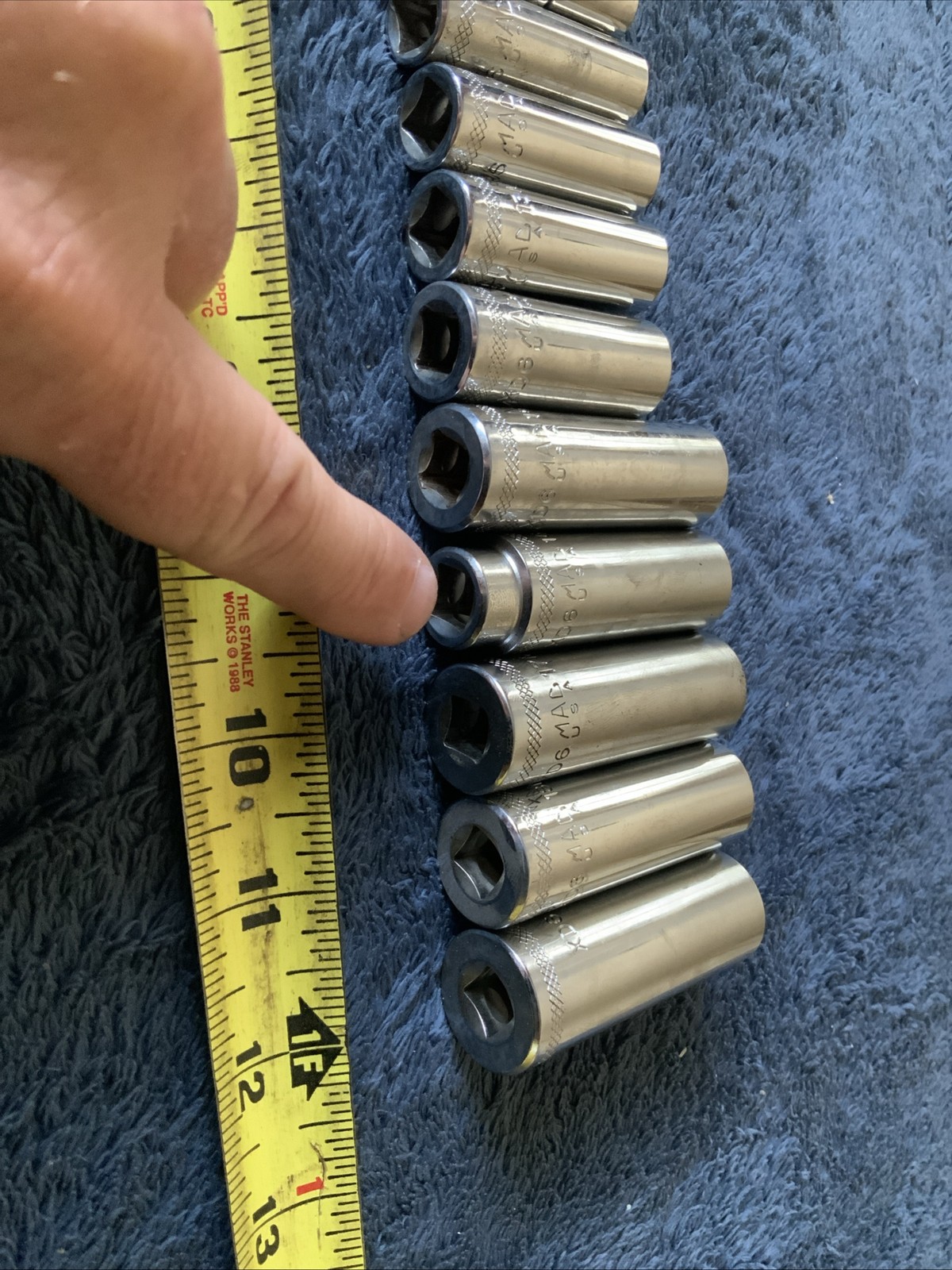 Mac Tools 3/8” Drive Deep Socket Set, 6-19mm….6pt….1 Is Different Style…..zzz