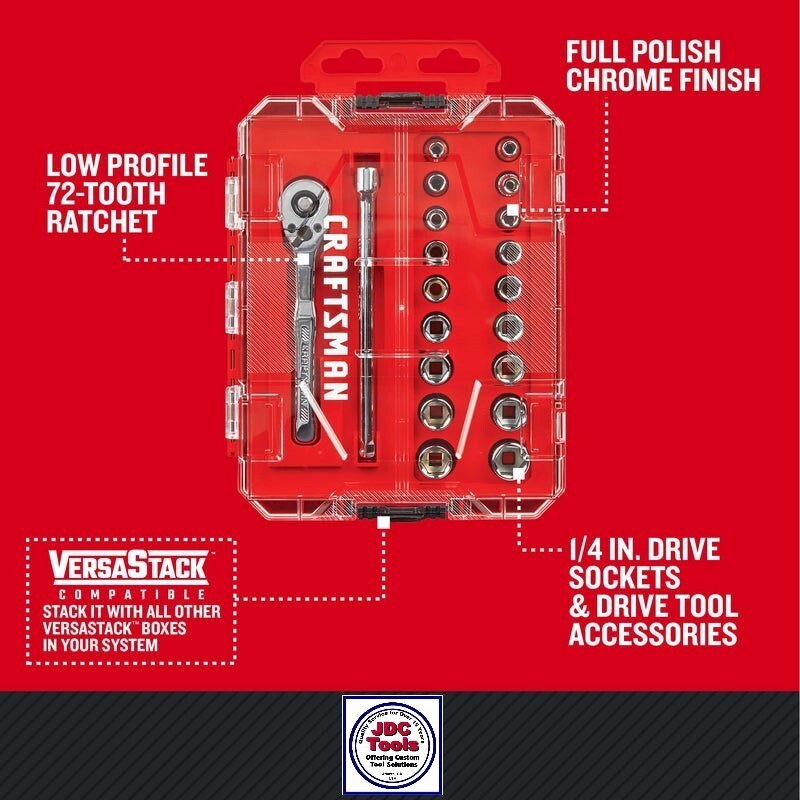 CRAFTSMAN 20-Piece Standard SAE & Metric Polished Chrome Tool Set CMMT12108
