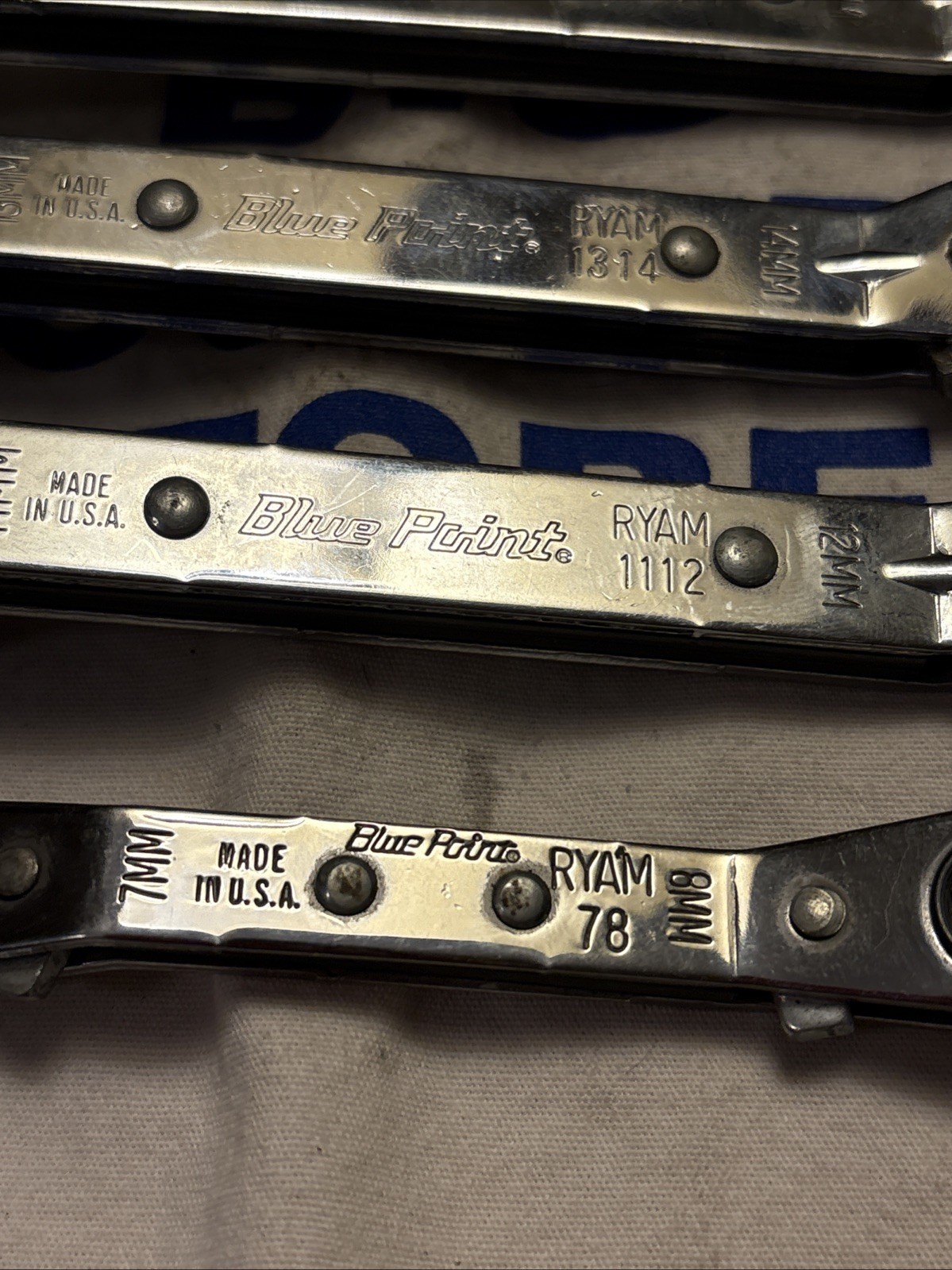 Blue-Point 5pc 12pt Metric 25° Offset Ratcheting Box Wrench Set RBYAM605
