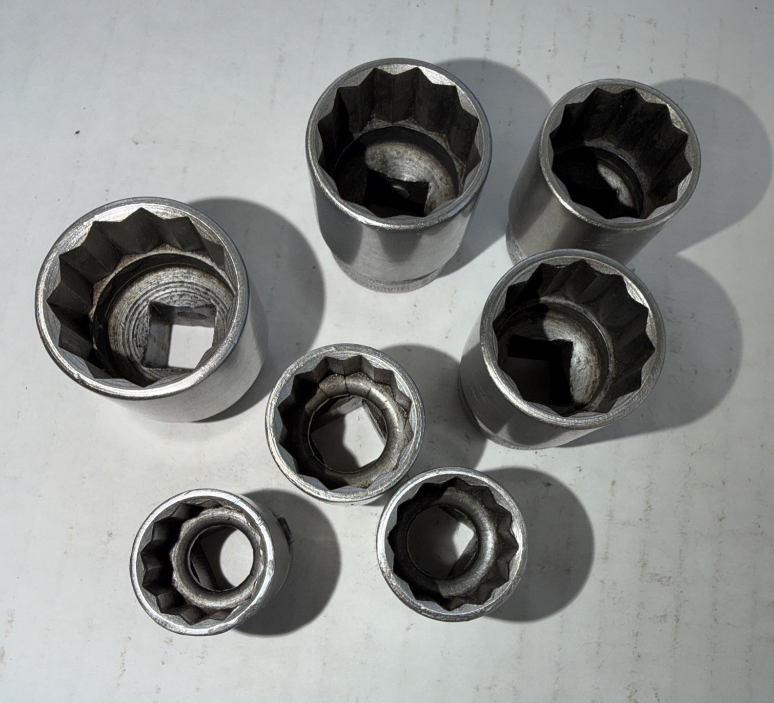 Blackhawk USA 1/2”Dr SAE 9PC Socket Set 12 PT”11/16”TO”1-1/16 Vintage