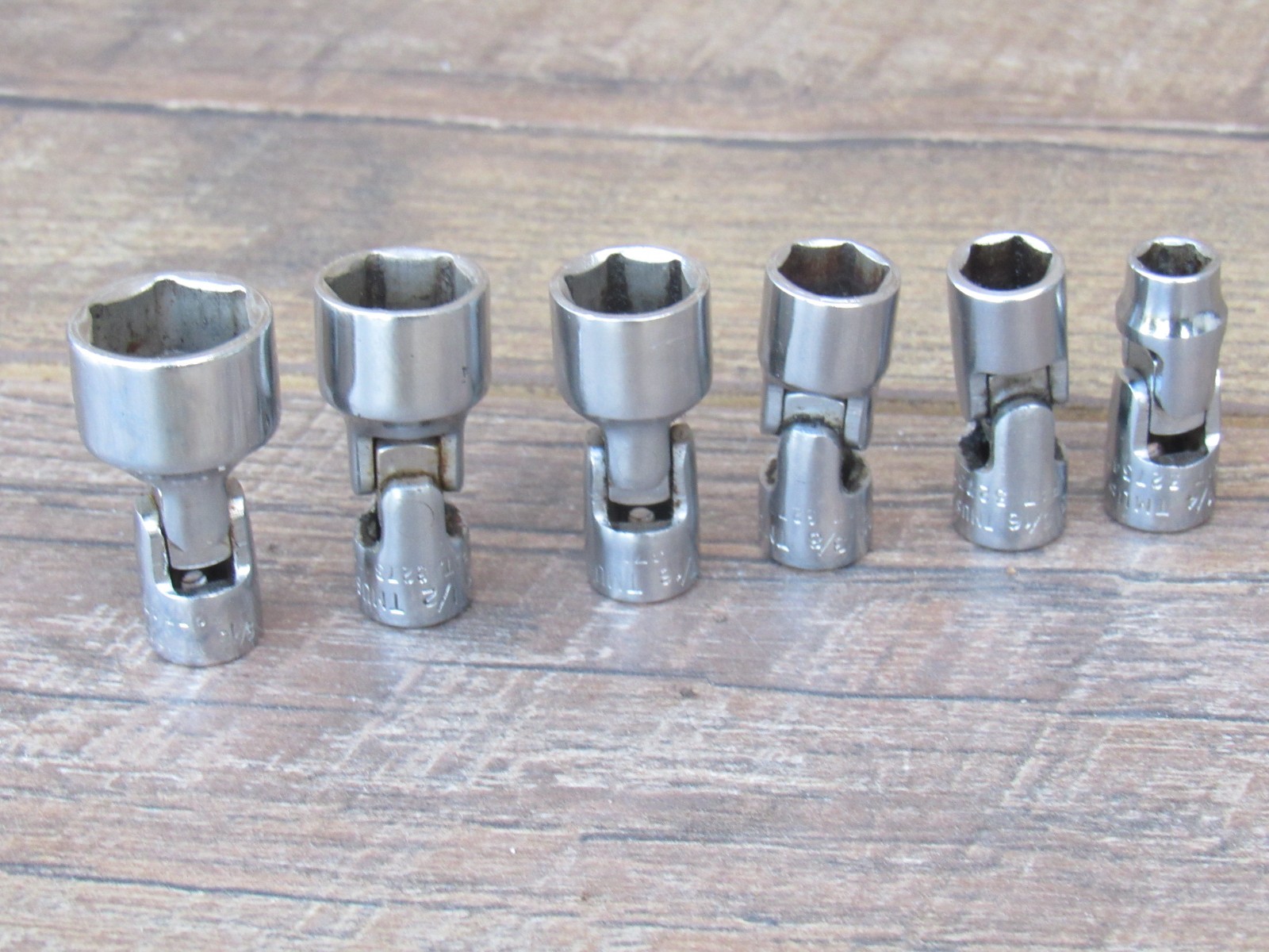 SNAP ON 106TMUS 1/4″ DRIVE 6 PT 6 PC SAE UNIVERSAL SWIVEL SOCKET SET UNDERLINE