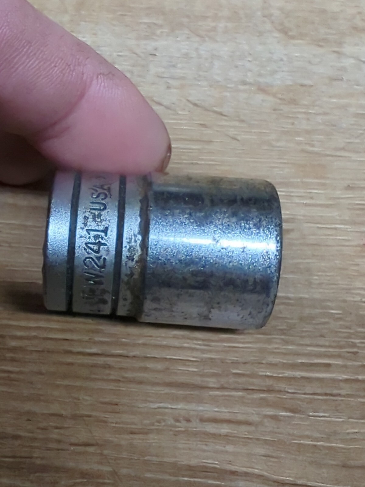 Snap-on Tools 1/2″ Drive SAE 6 Point Shallow 3/4″ Chrome Socket TW241 USA