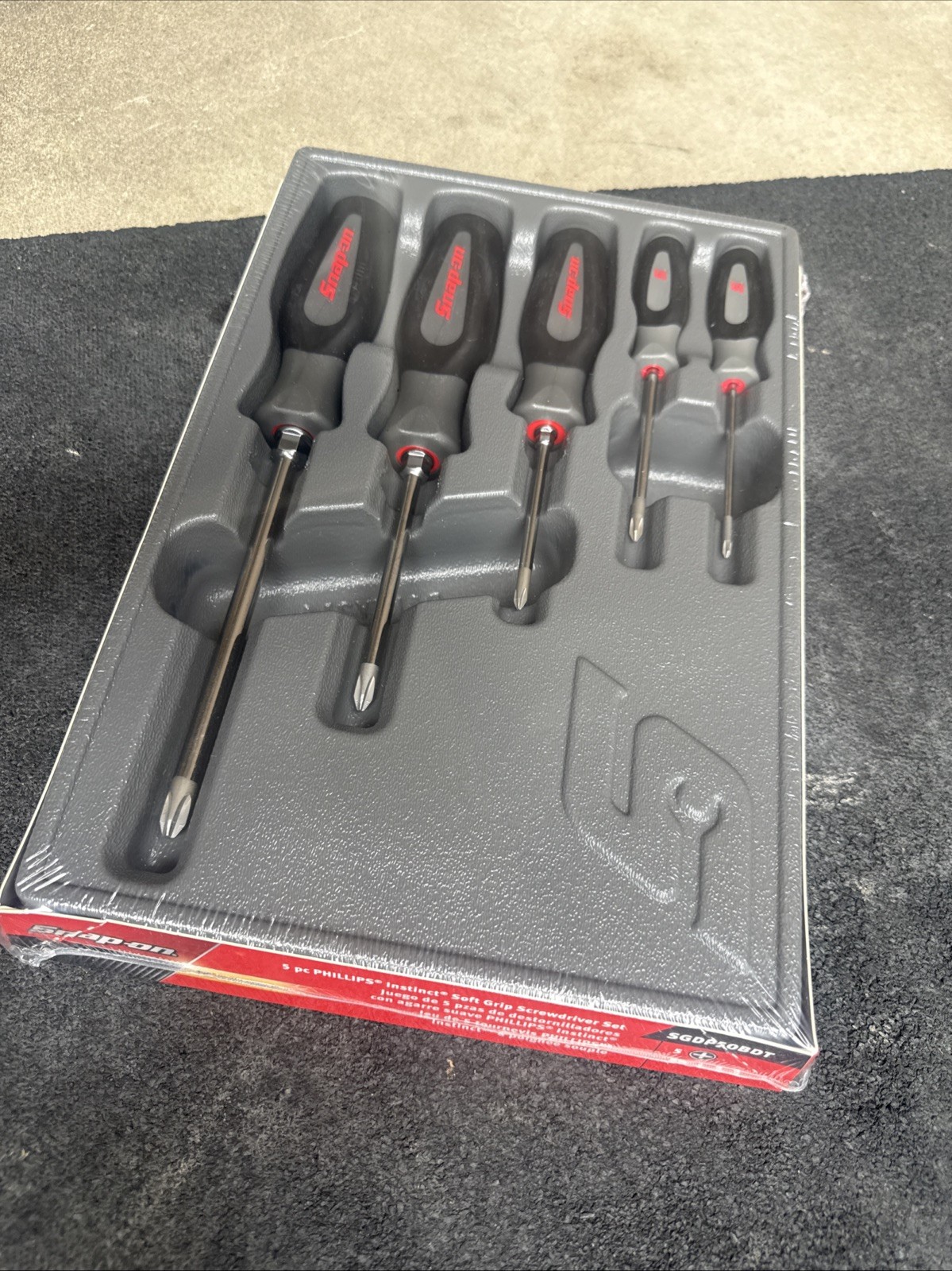 For Snap-on Tools 5pc TITANIUM Soft Grip ALL PHILLIPS Screwdriver Set SGDP50BDT