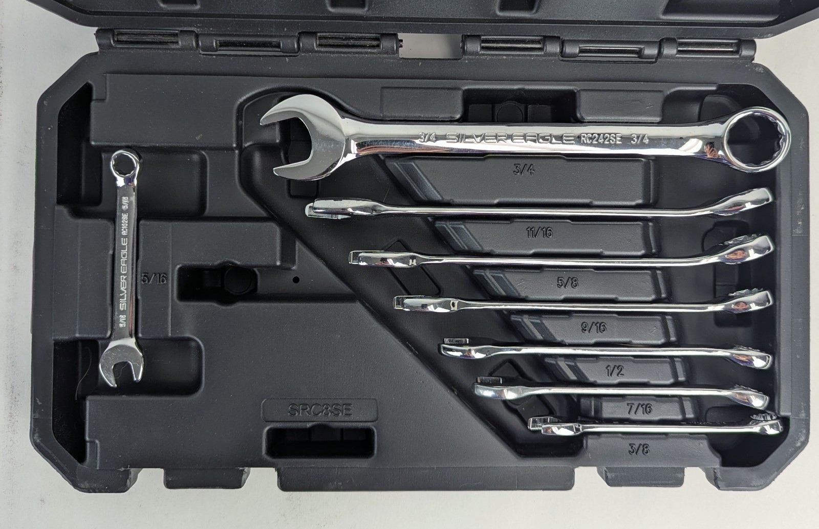 Silver Eagle by Matco Tools 8-Piece SAE Combination Wrench Set – 5/16 thru 3/4