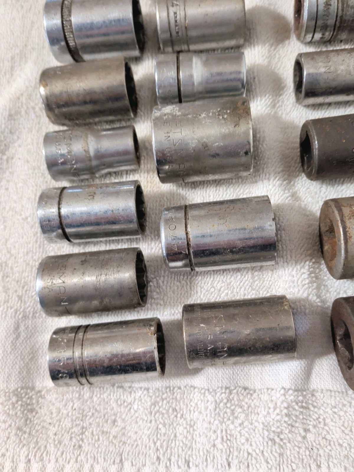 Vintage Sockets USA Made Tools 57 Pcs 1/2″ Drive Mac, Craftsman, Proto, Etc.