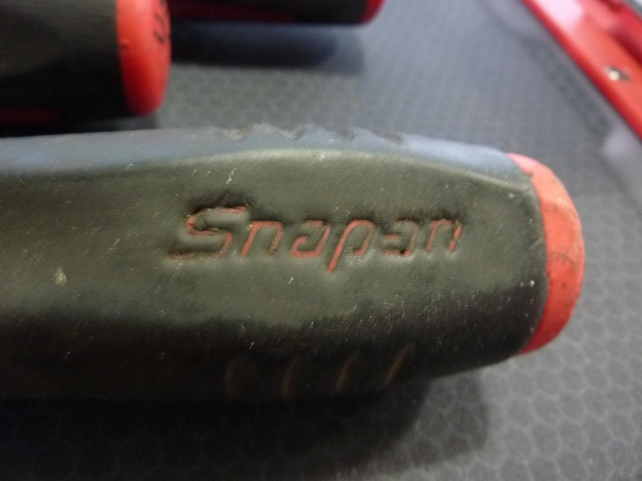 3 LARGE SNAP-ON SCREWDRIVERS RED/BLACK HANDLES – FREE SHIPPING