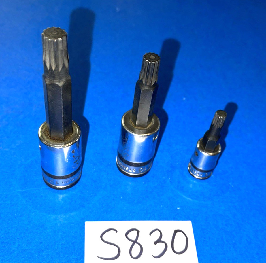 SNAP-ON TOOLS 3 PIECE METRIC TRIPLE SQUARE SOCKET DRIVERS 8MM, 10MM, 12MM
