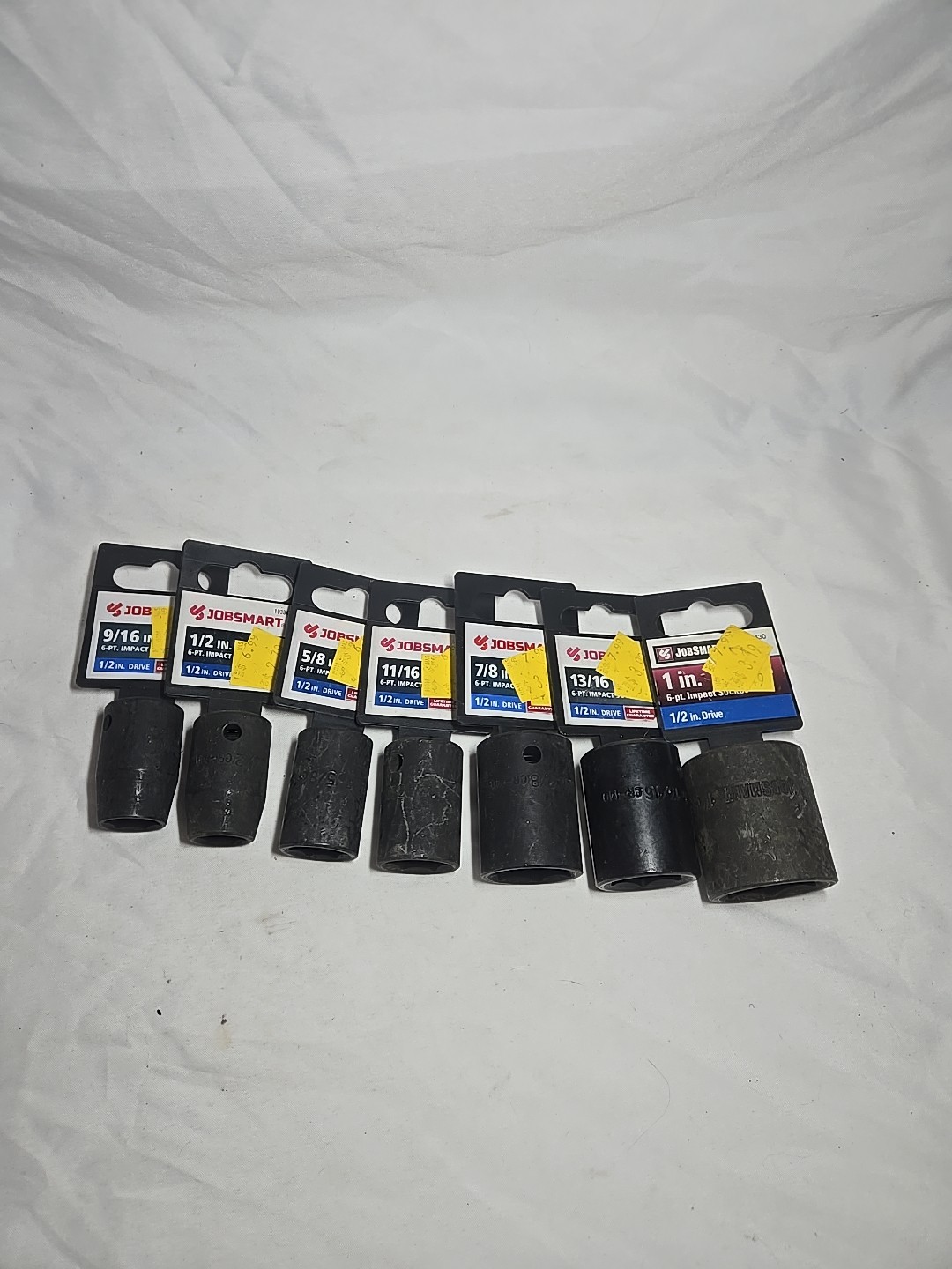 7 New Jobsmart Impact Sockets 1/2″ Drive 6pt Shallow Mixed