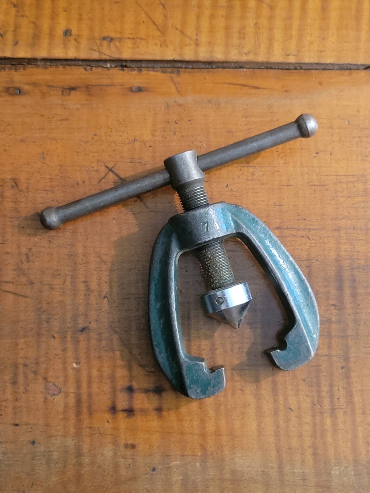 Vintage- Flaring Tool, green color, marked with no. 7. Works great!