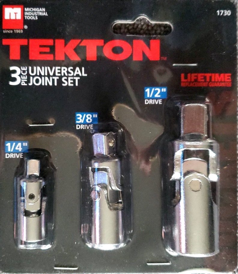 Tekton 3 Universal Joint Set 1-1/4 3/8 1/2 Drive