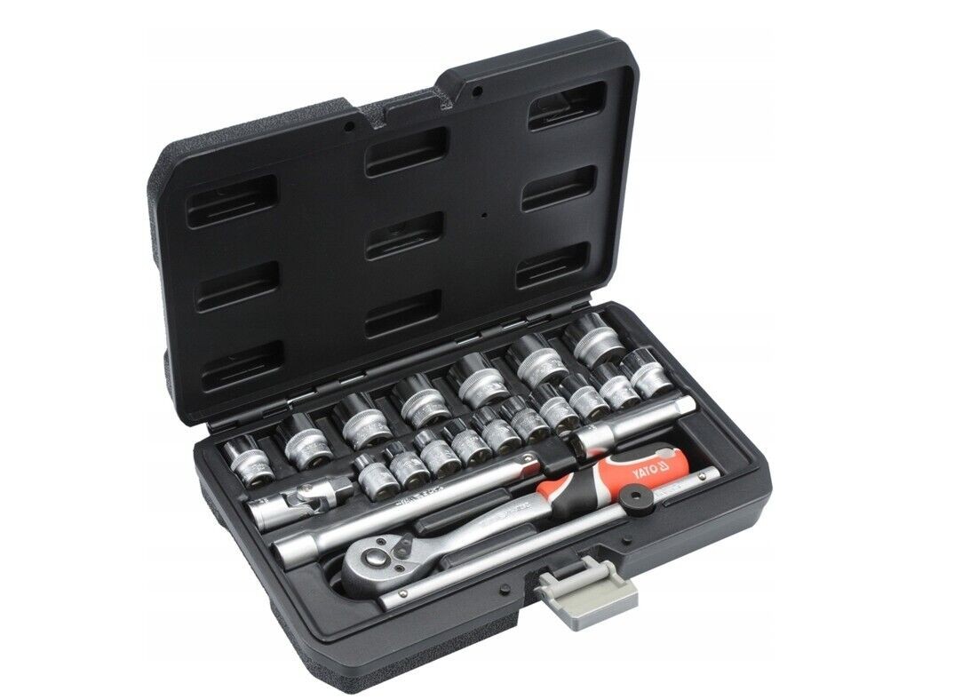 3/8″ Socket Set Ratchet 22pcs Yato Professional AS-DRIVE In Handy Case YT-38561
