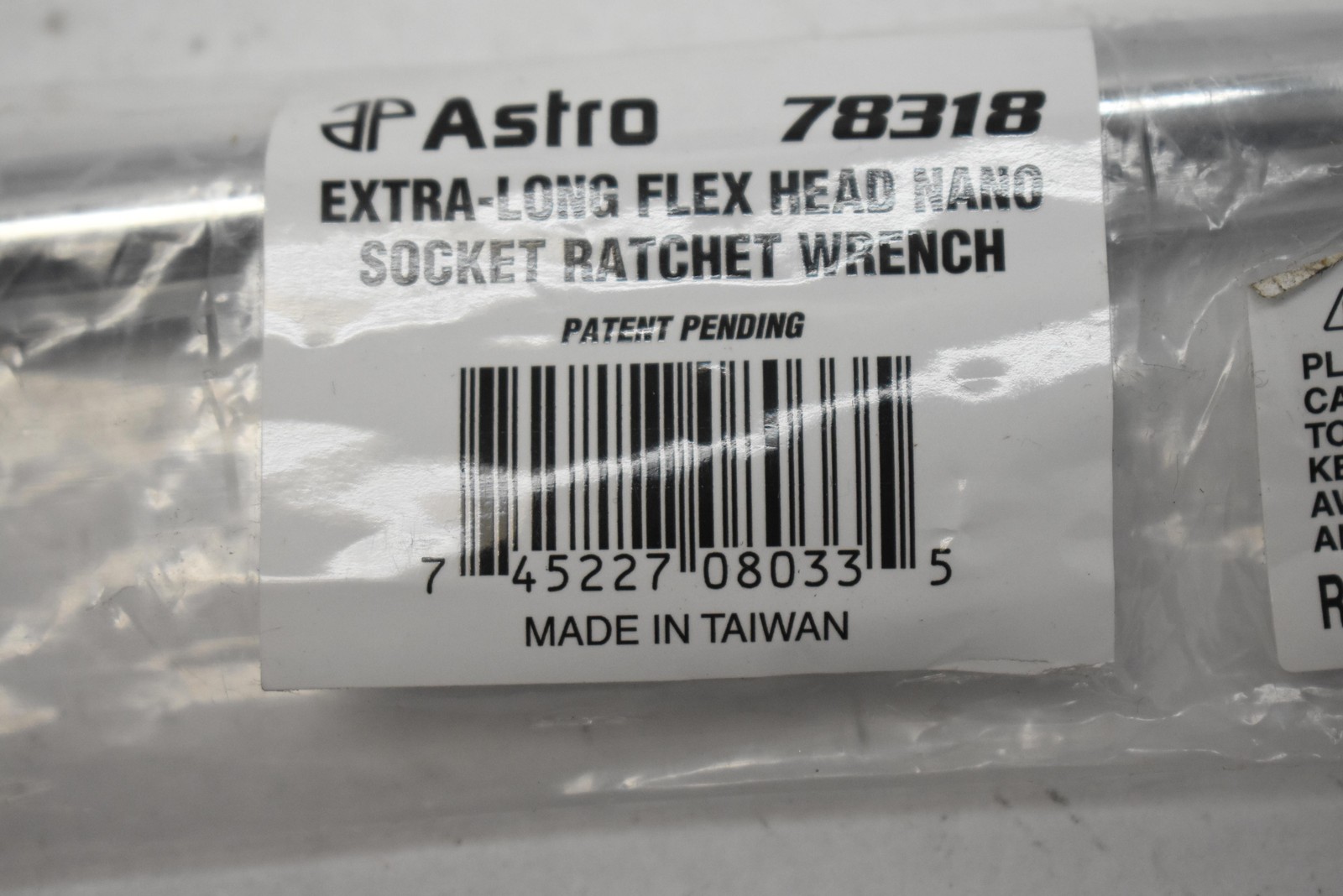 Astro 78318 Extra-Long Flex Head Nano Socket Ratchet Wrench Silver New Tool