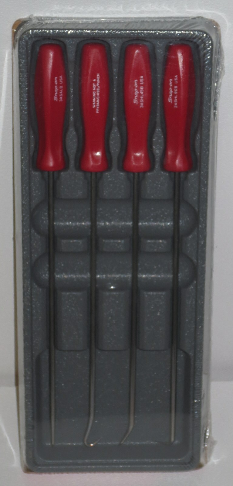 NEW! Snap-on Pick Set, LONG SHAFT, ASAL204BR *RED HARD HANDLES* NEW & SEALED!