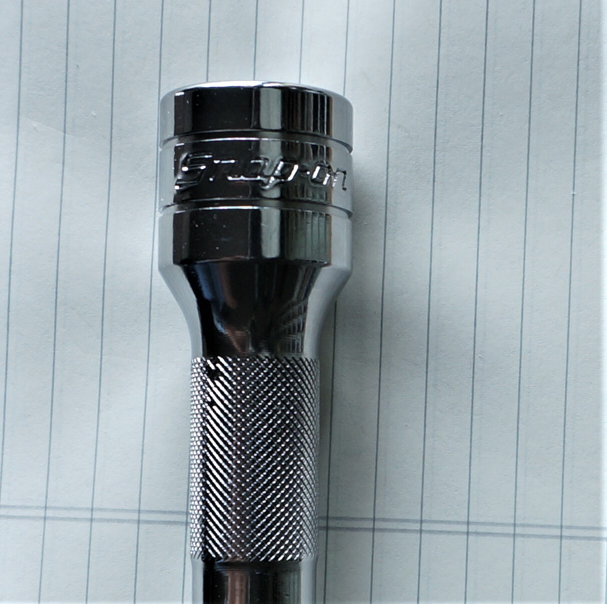 Snap On 1/2″ drive 11″ extension, SXK11, knurled chrome, Mint!