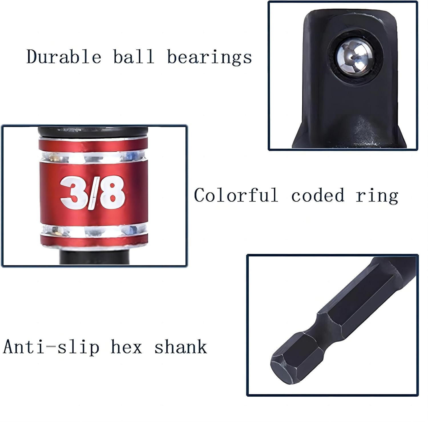 Universal Impact Grade Driver Sockets and 105° Angle Extension for Tight Spaces