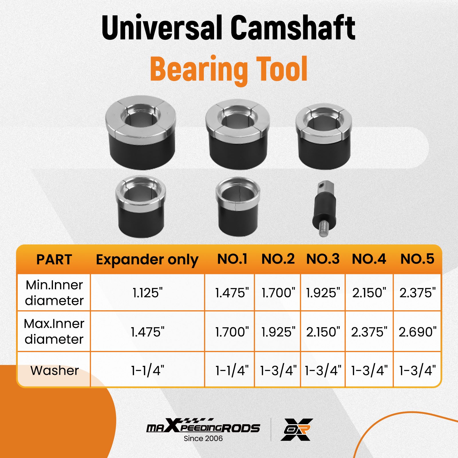 Universal Camshaft Cam Bearing Installation Removal Tool Kit w/ Carry Case New