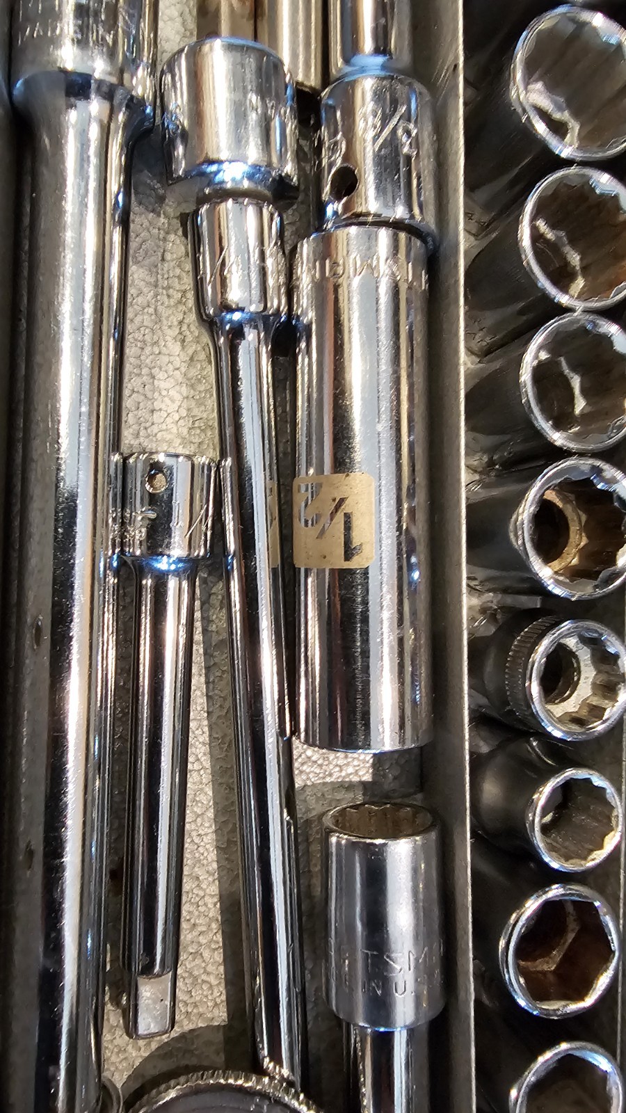 Vintage Craftsman Sears SAE Metric Socket Set W/ Metal Case USA 39 Piece + Case