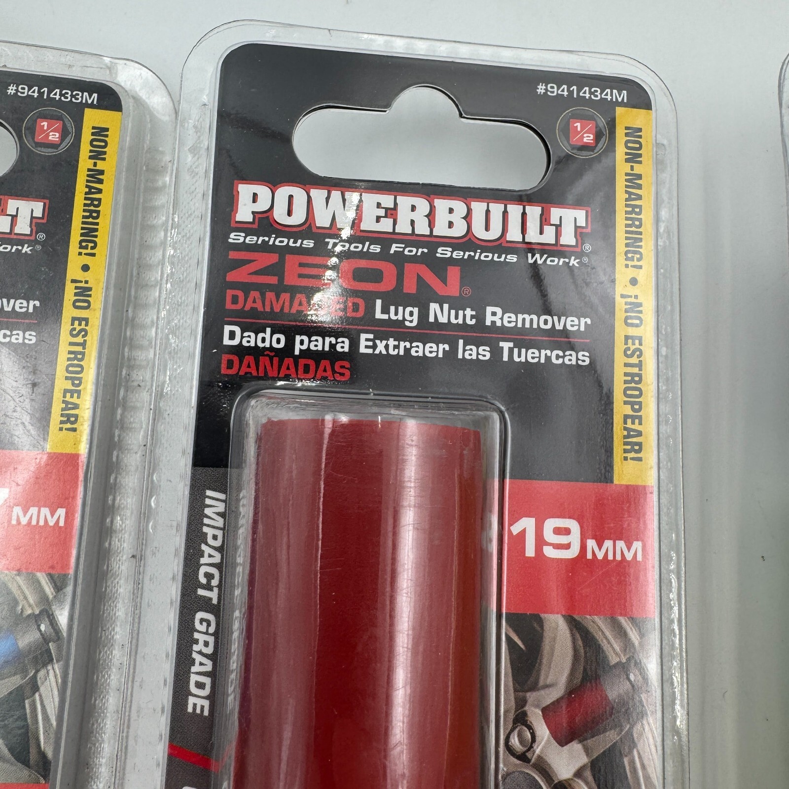 3 pc ZEON Damaged Lug Nut Remover 1/2″ Drive, 6pt, 17mm, 19mm, 21mm