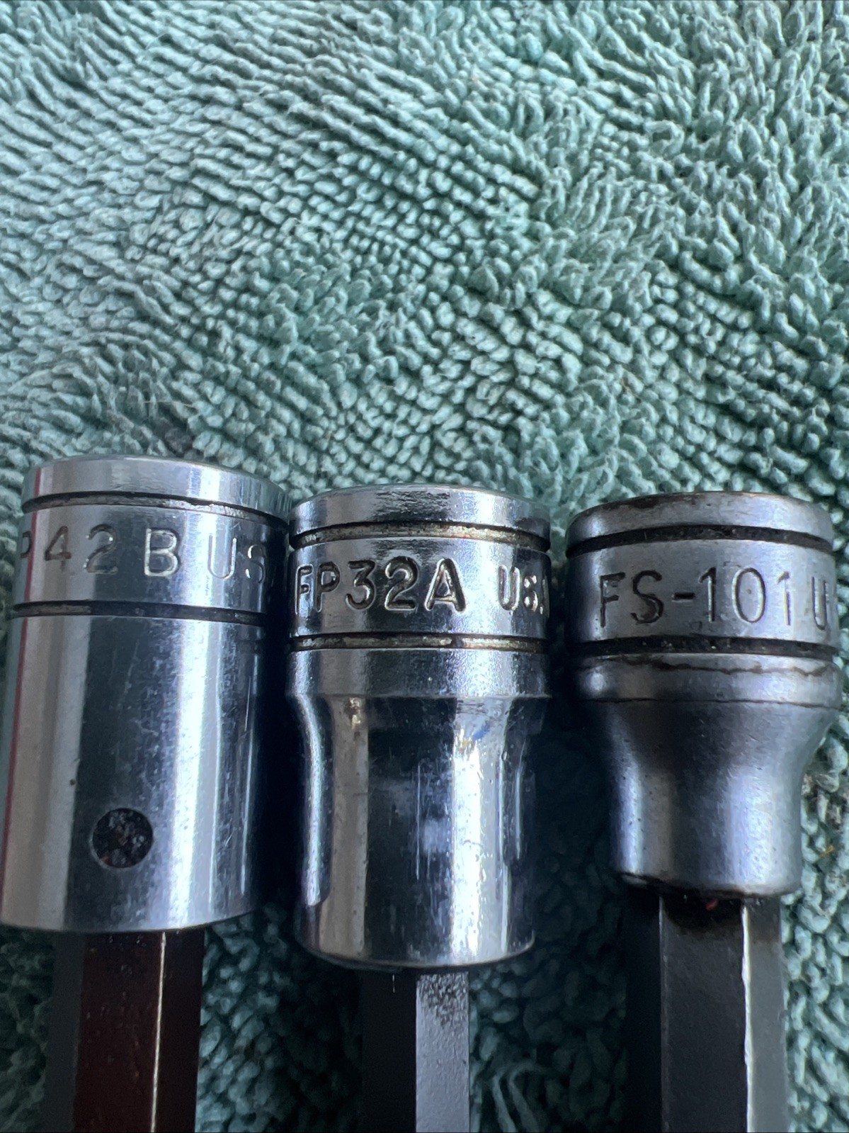 Assorted 10 Pc. Snap On FP42B #4 FP32A #3 3/8″ And 1/4 Drive Socket Drivers