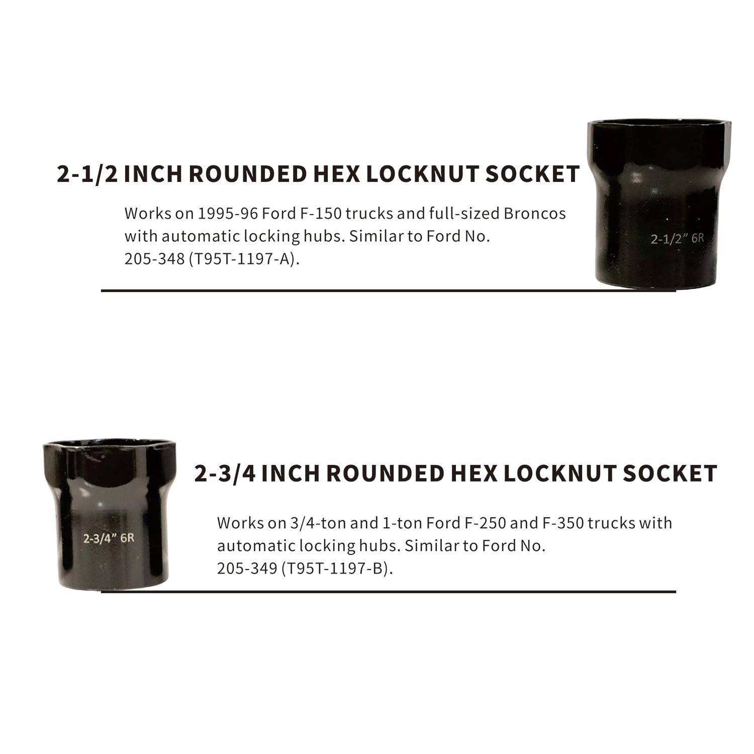 VEHIRETL Wheel Bearing Locknut Socket Set 7 Piece Lock Nuts…
